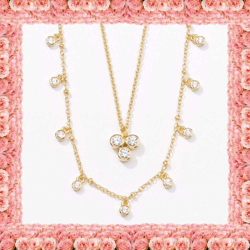 🎉HP💕Huge Extra Necklace, Swarovski 2layers NWT